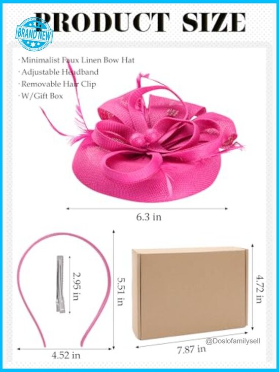 Classic Victoria Derby Fascinator 1920s Tea Party Hat with Hair Clip for Women main image 6